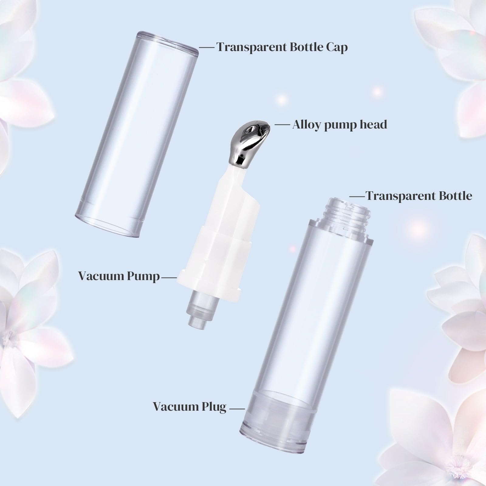 Snowso bouteille pompe sous-vide 15 ml, grande capacité pour routine.