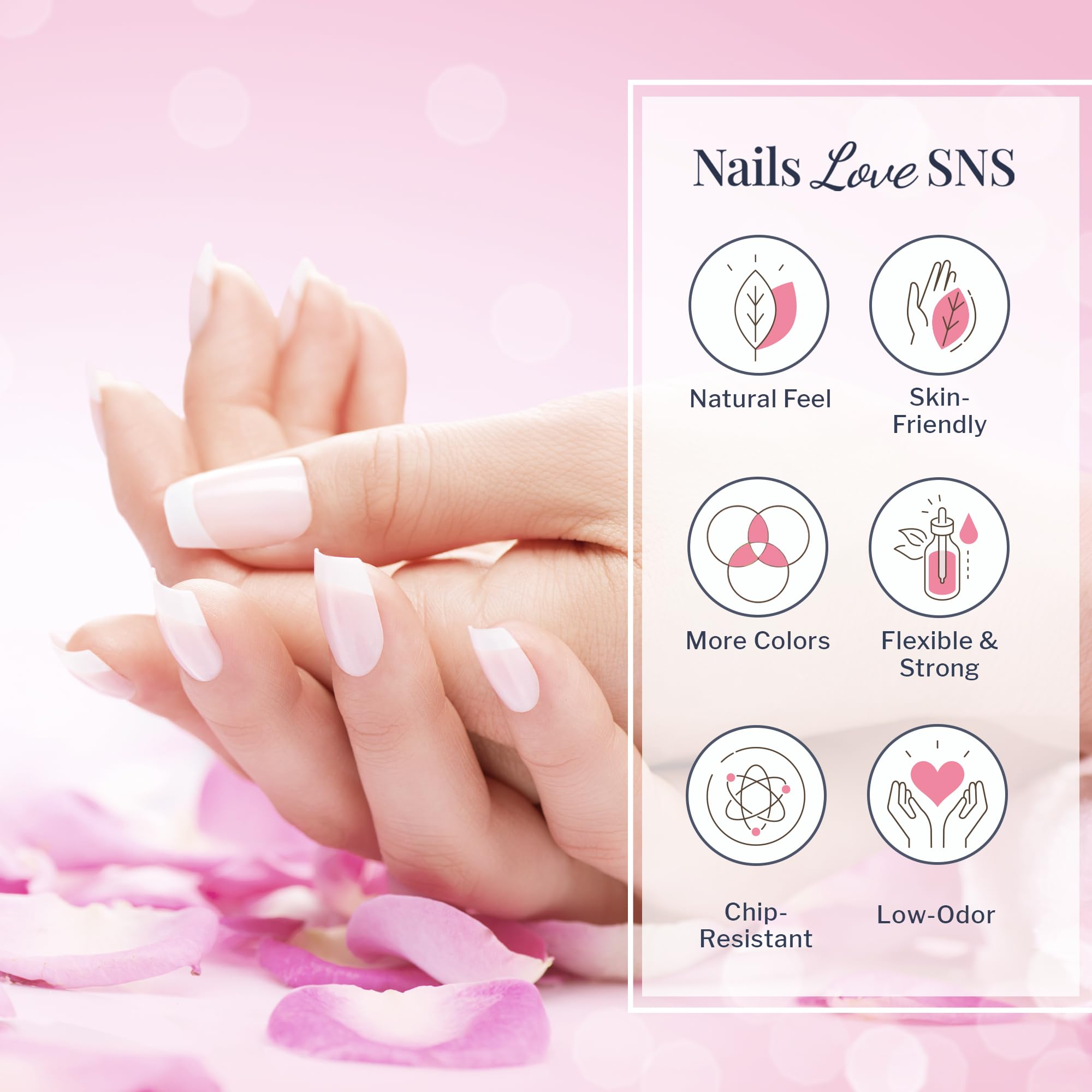 SNS Nails poudre blanche classique pour une finition French parfaite