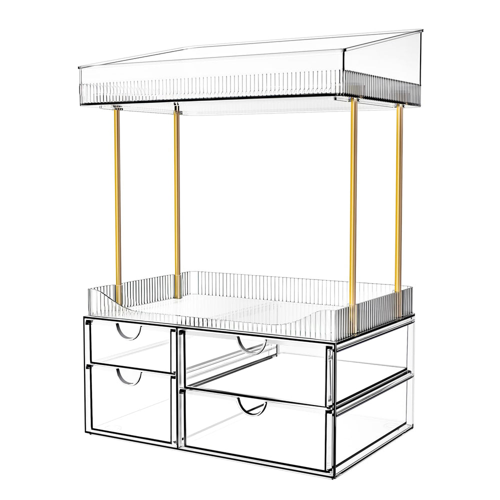 SNSLXH Rangement maquillage 4 tiroirs pour garder les produits organisés et accessibles.