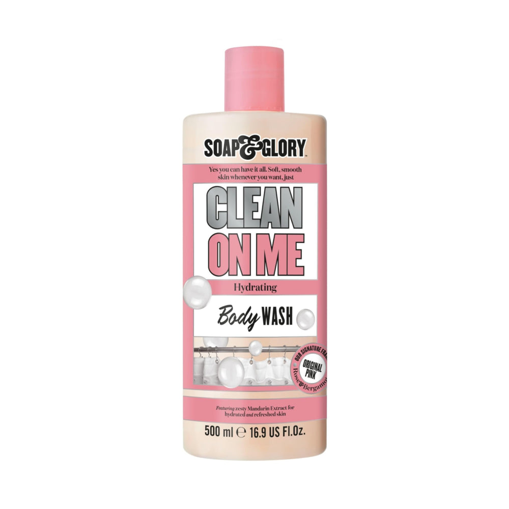 Soap & Glory Clean On Me — Bouteille-douche, hydratation facile.