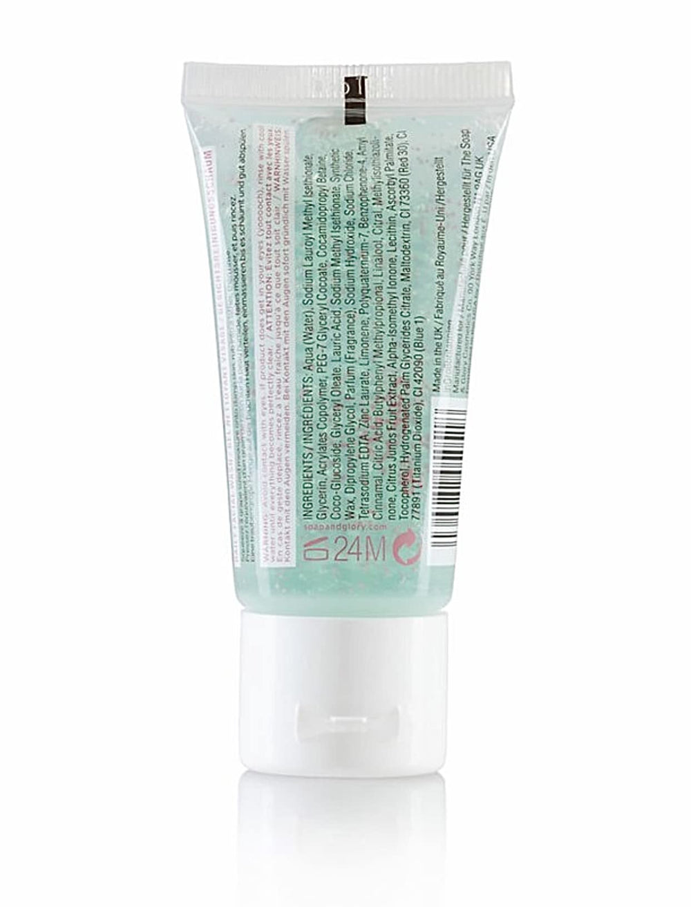 Soap & Glory extrait-yuzu visible, sensation rafraîchissante pour la peau.