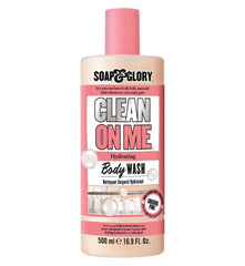 Soap & Glory Gel Douche Clean On Me, bouteille-pompe avec mousse généreuse, sensation de propreté