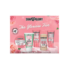Coffret Soap & Glory Glorious Five emballage élégant pour cadeau bien-être.