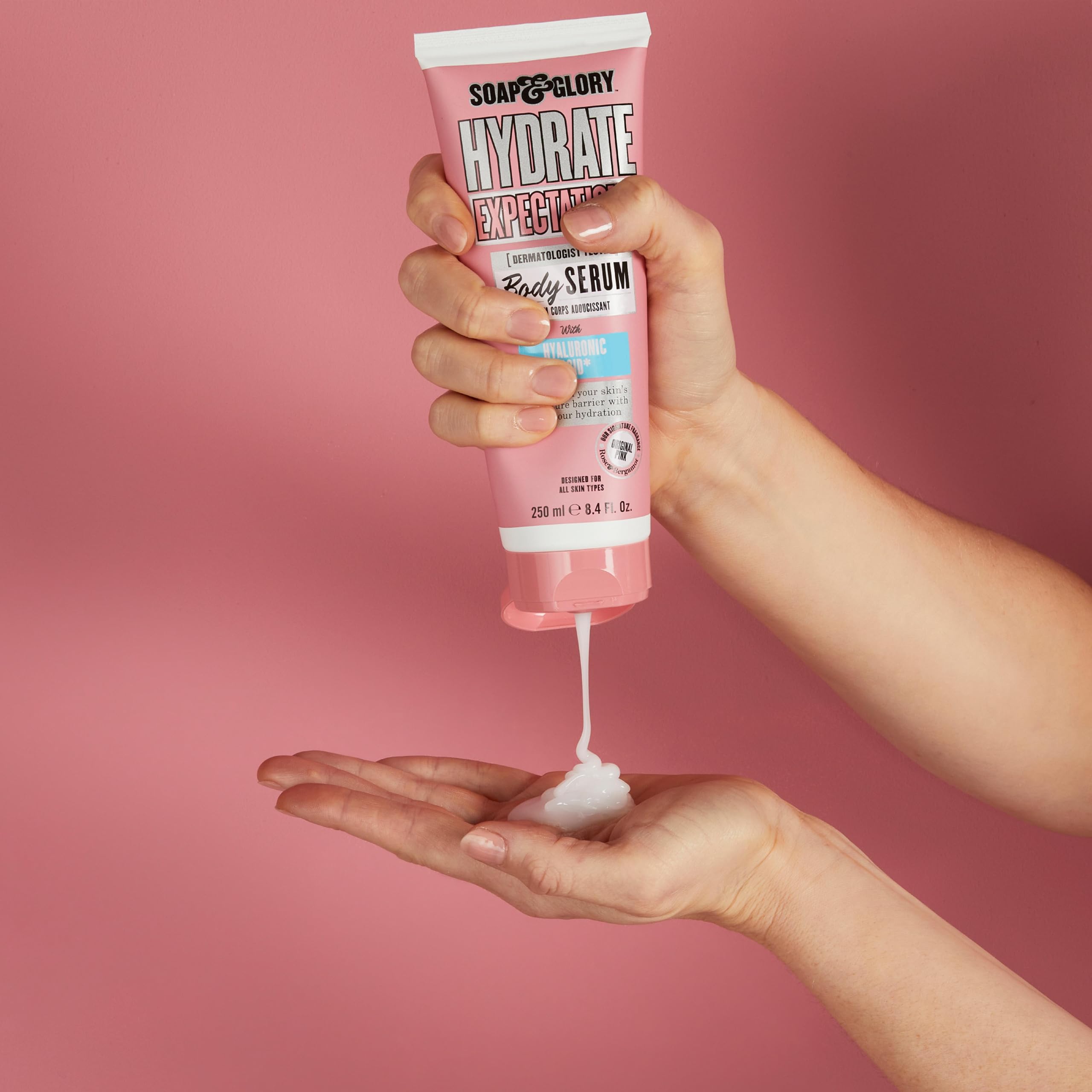 Étiquette Soap & Glory et promesse végane, sans cruauté animale.