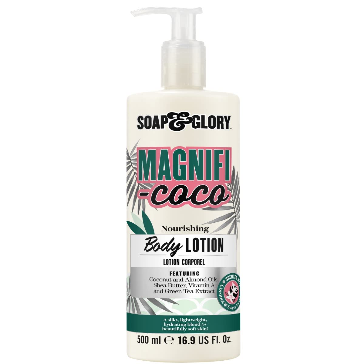 Soap & Glory Magnifi-Coco: bouteille-lotion hydratante pour peau sèche et parfum coco
