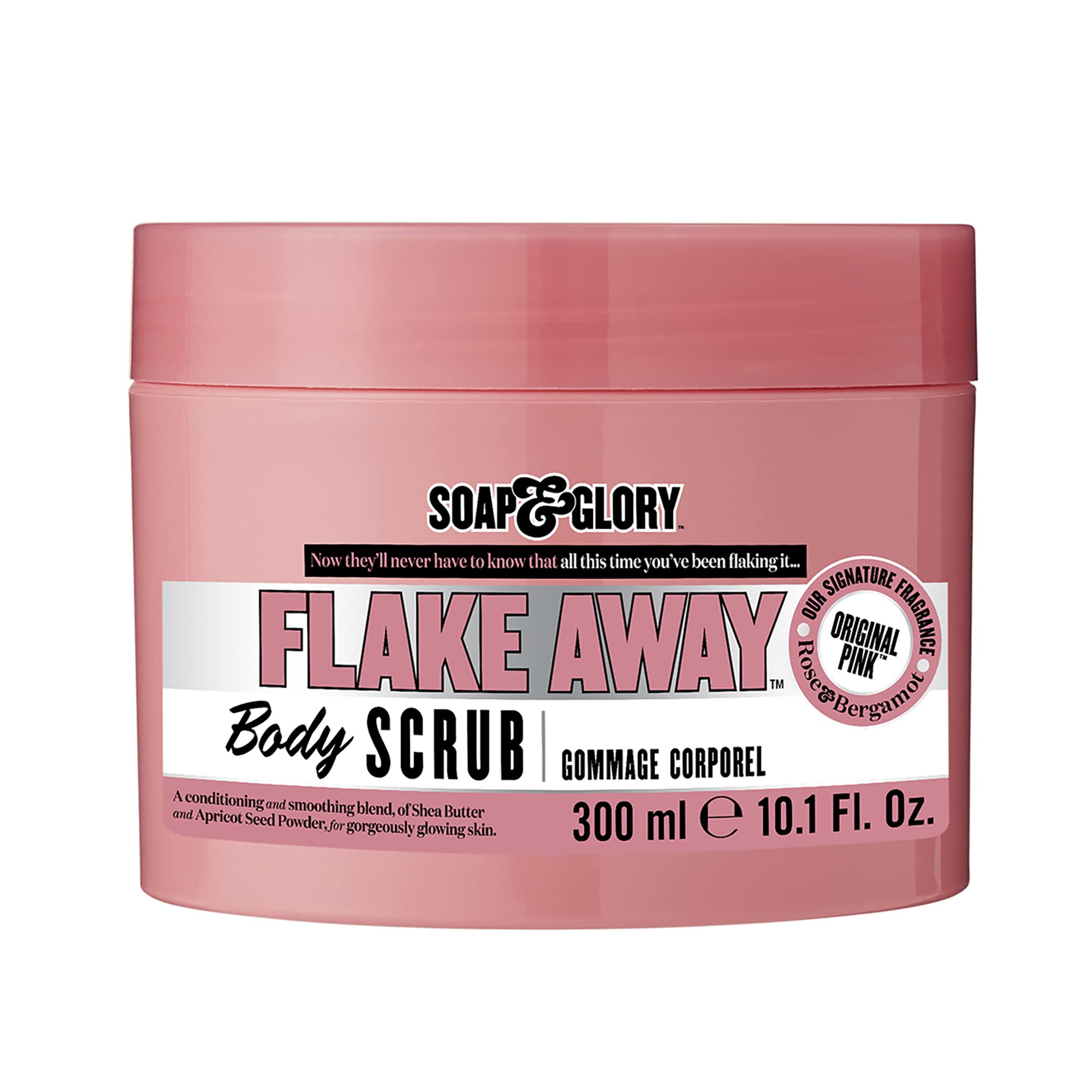 Soap & Glory Original Pink, bouteille-exfoliant-corps, pour une peau douce et polie.