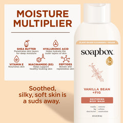 Soapbox douche-corps beurre-karité, nourrissant pour la peau lors de chaque douche