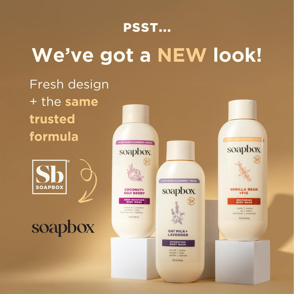 Soapbox douche-corps vanille-figue, texture mousseuse idéale pour une sensation douce