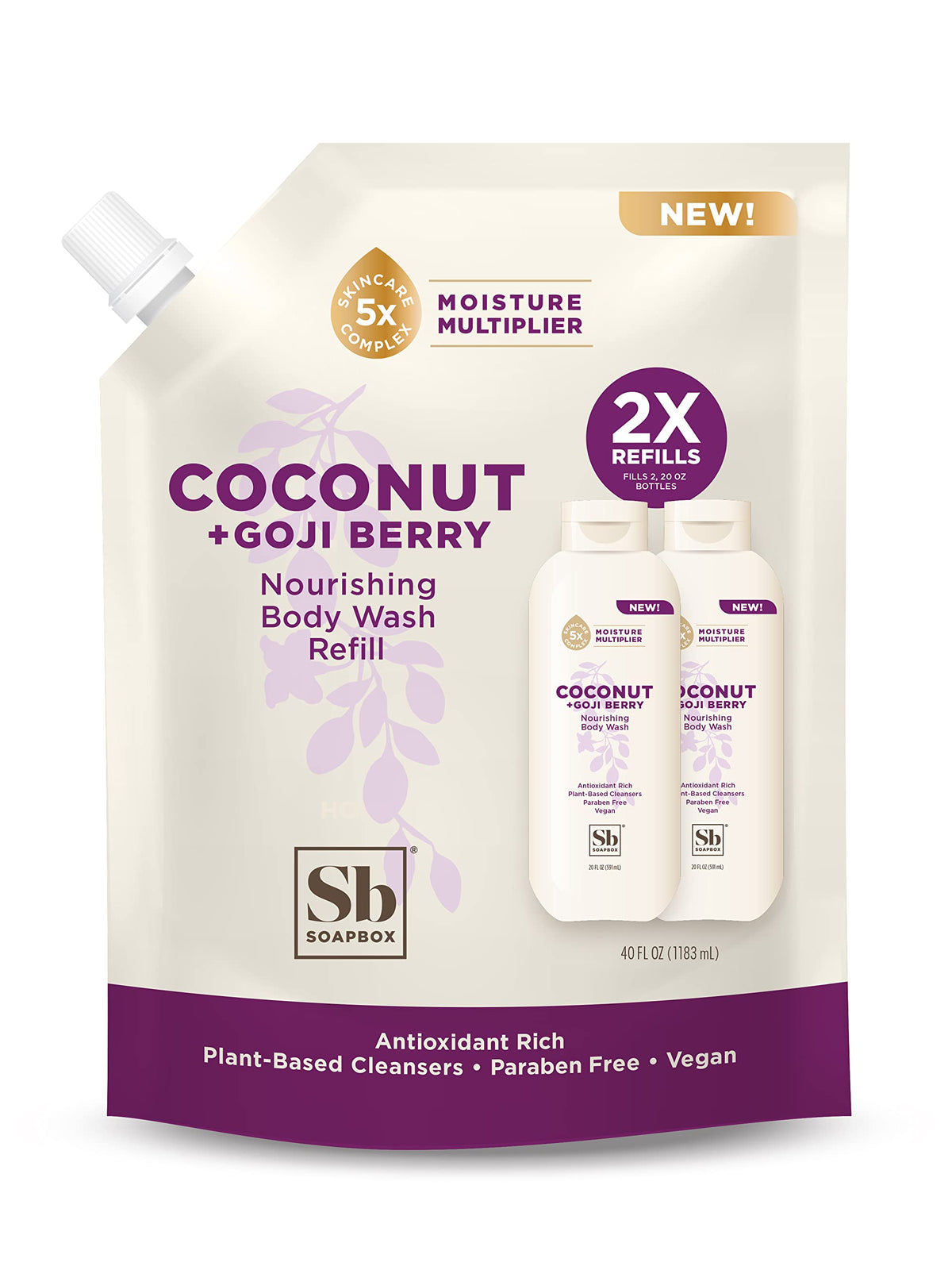 Soapbox Recharge Noix de Coco et Baie de Goji — hydratation durable