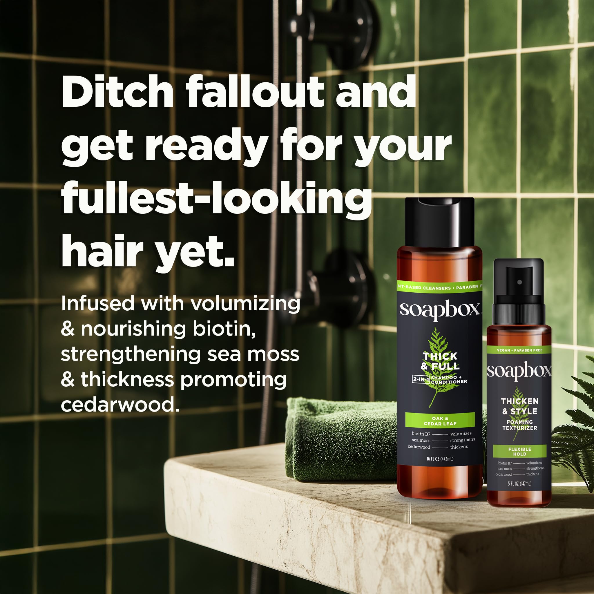 Soapbox Homme 2 en 1, sans silicone et sans parabènes.