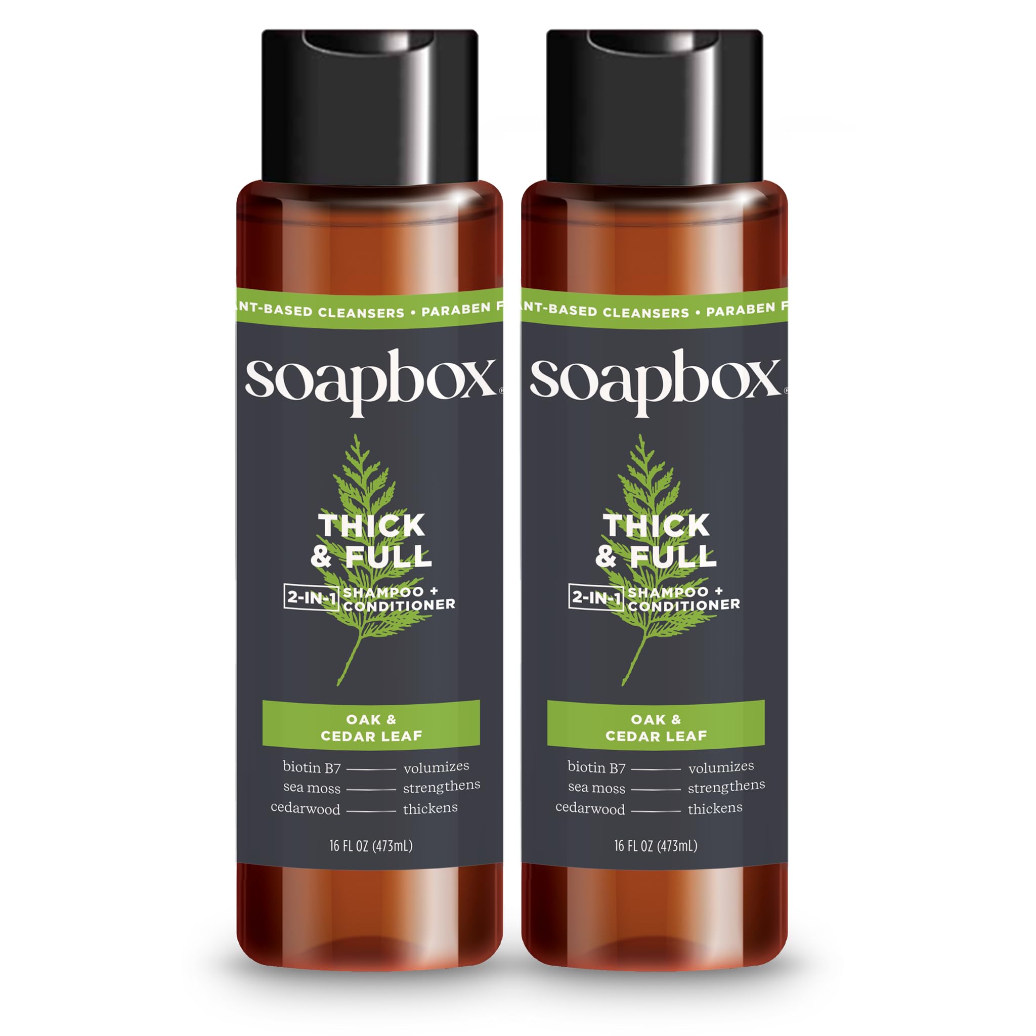 Soapbox Homme 2 en 1, bouteille, donne l'impression d'un cheveux plus épais.