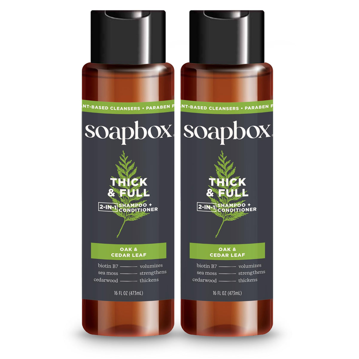 Soapbox Homme 2 en 1, bouteille, donne l'impression d'un cheveux plus épais.
