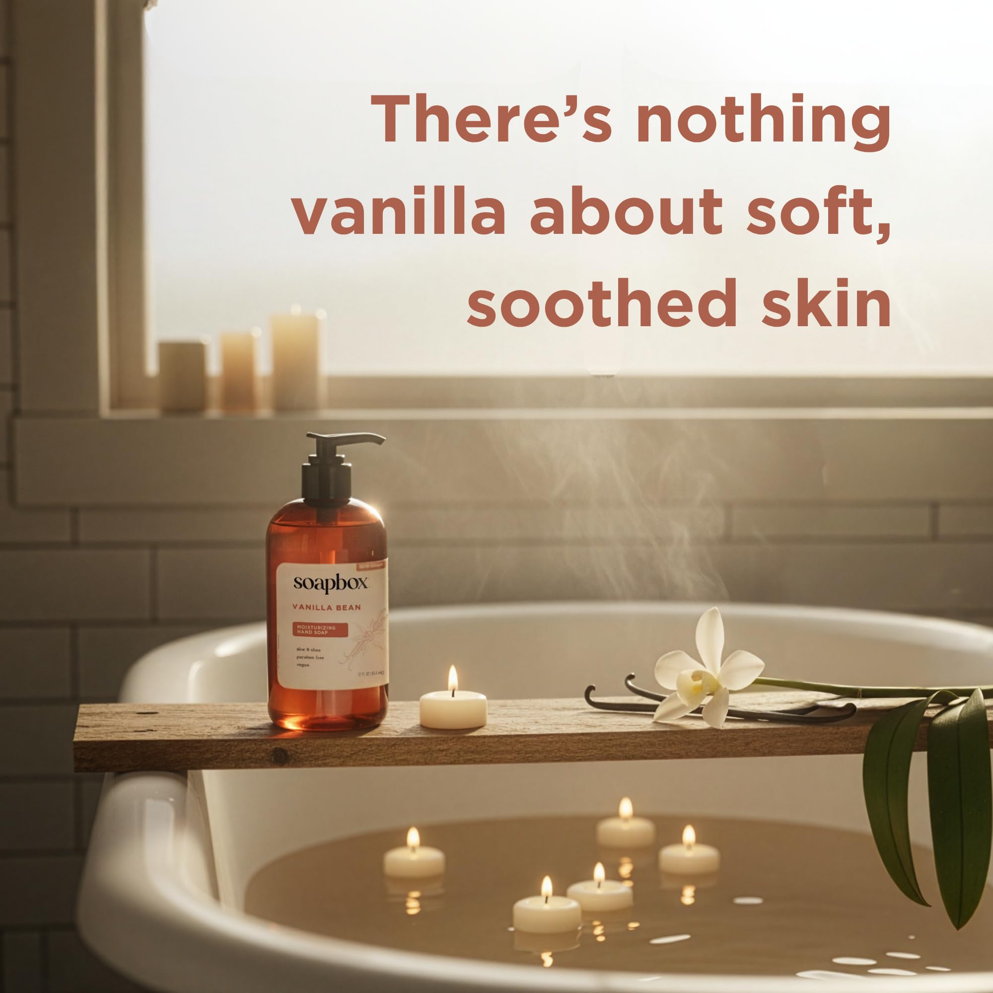 Soapbox Liquide Mains : ingrédients naturels karité et aloe nourrissants.