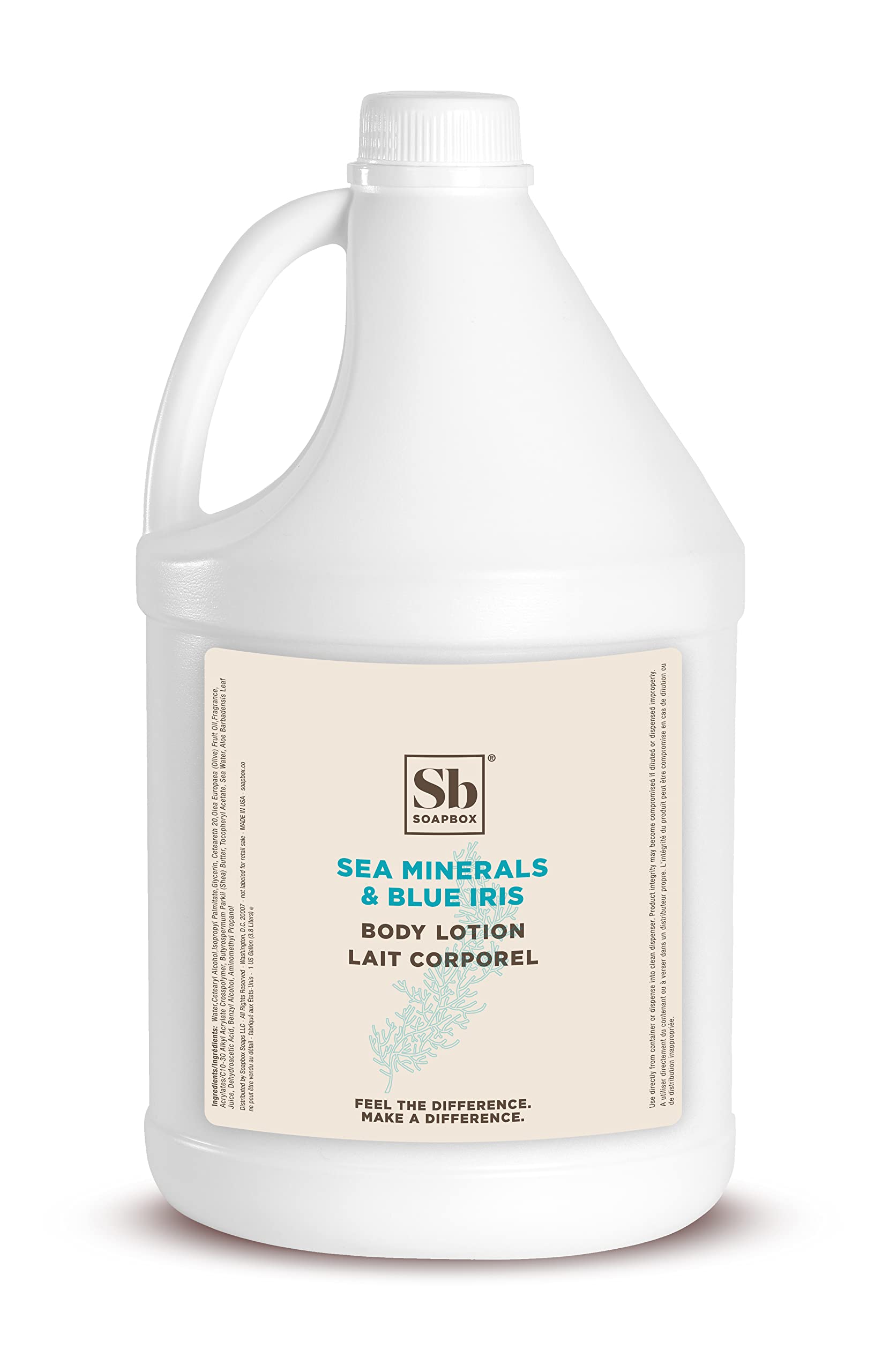 Soapbox Lotion Corps avec Sea Minerals et Iris Bleu, hydratation en profondeur