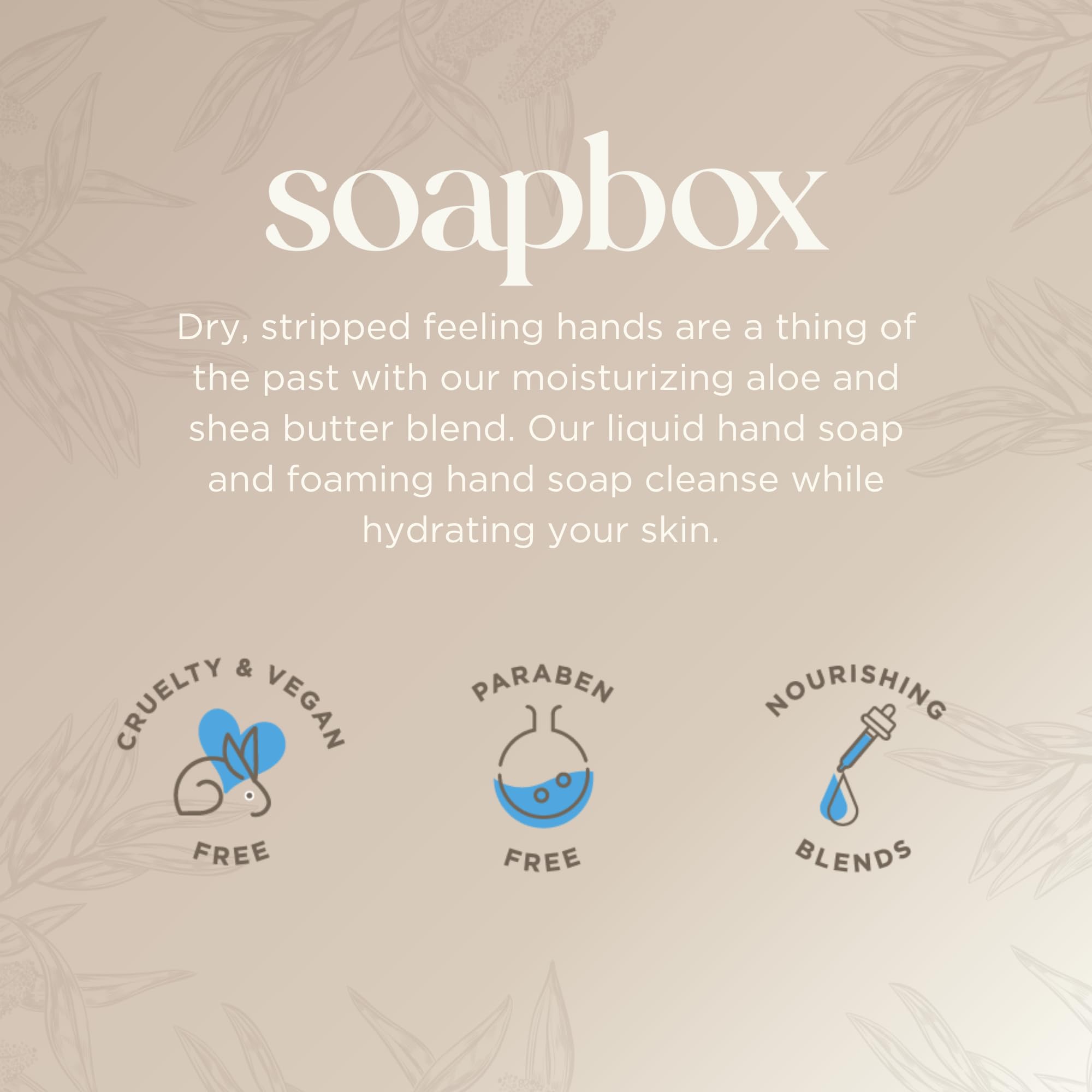 soapbox mains coco lait santal: idéal pour cuisine et salle de bains.