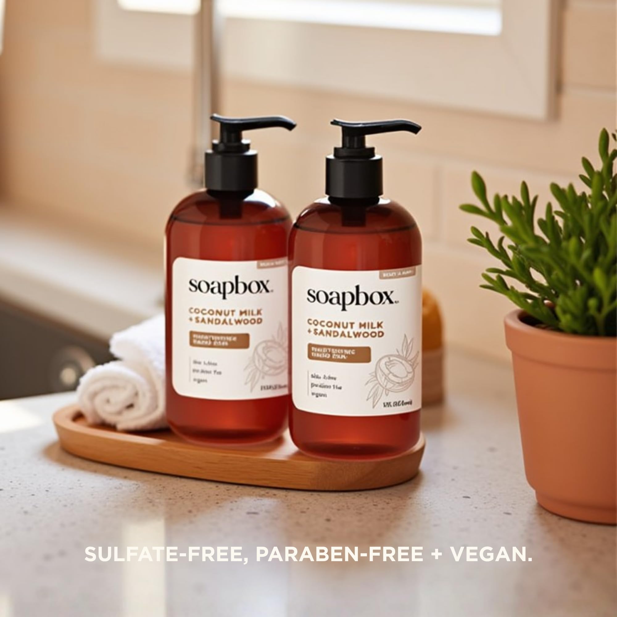 soapbox mains coco lait santal: sans parabènes, peau protégée.