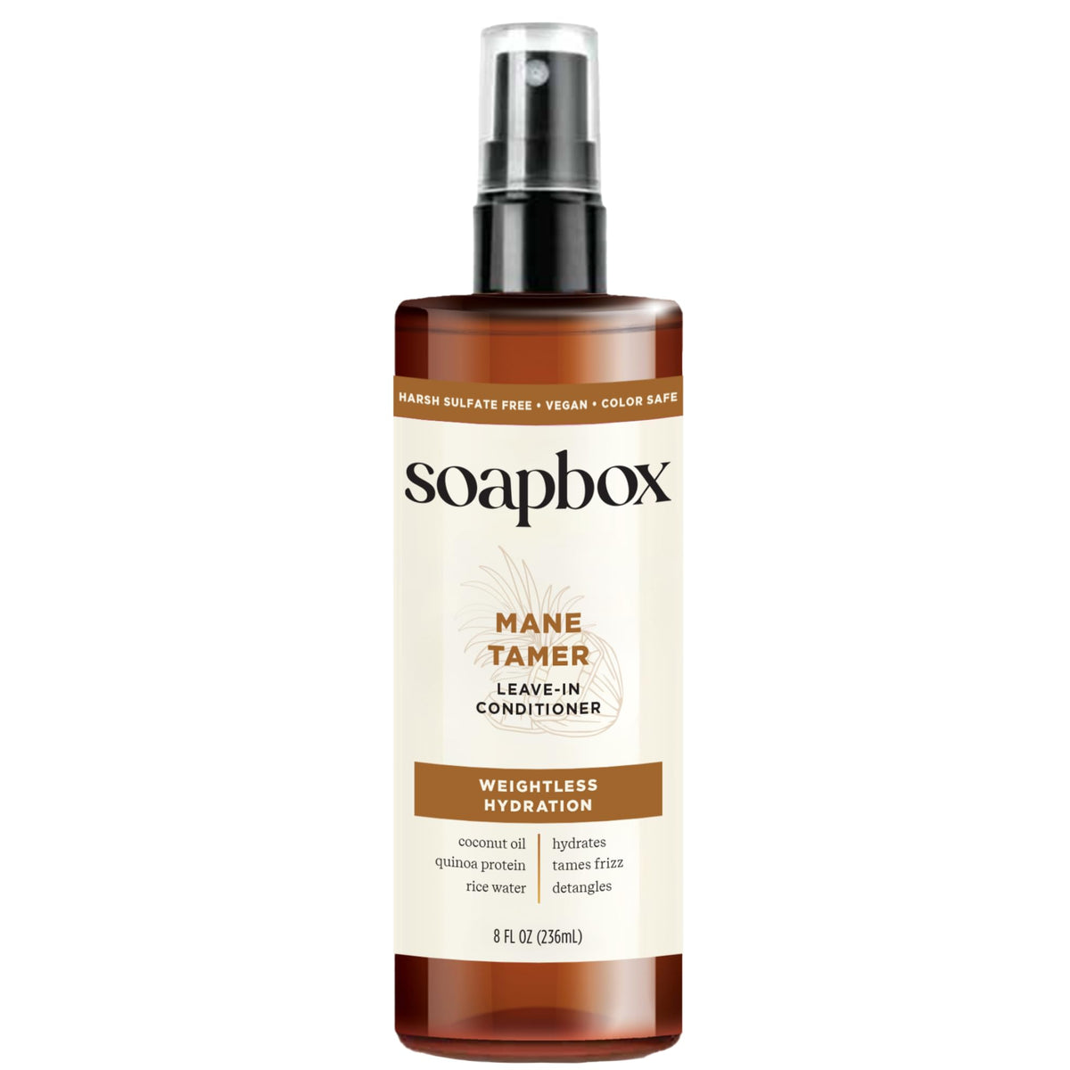 Soapbox Mane Tamer flacon-pulverisateur pour démêlage rapide et coiffage précis