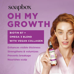 Soapbox Oh My Growth - cheveux longs et forts avec texture non grasse.