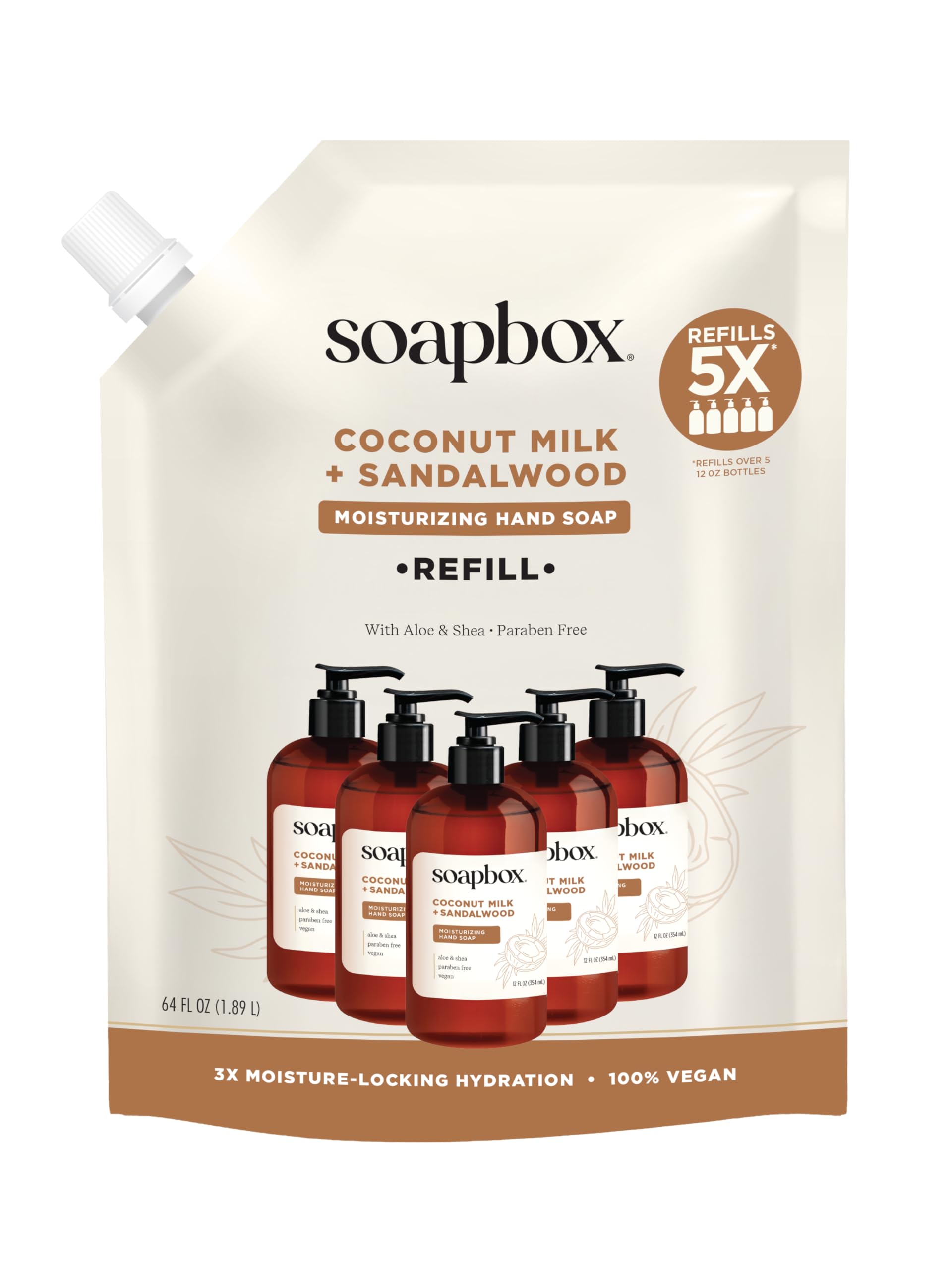 Soapbox – remplissage facile pour distributeurs de savon.