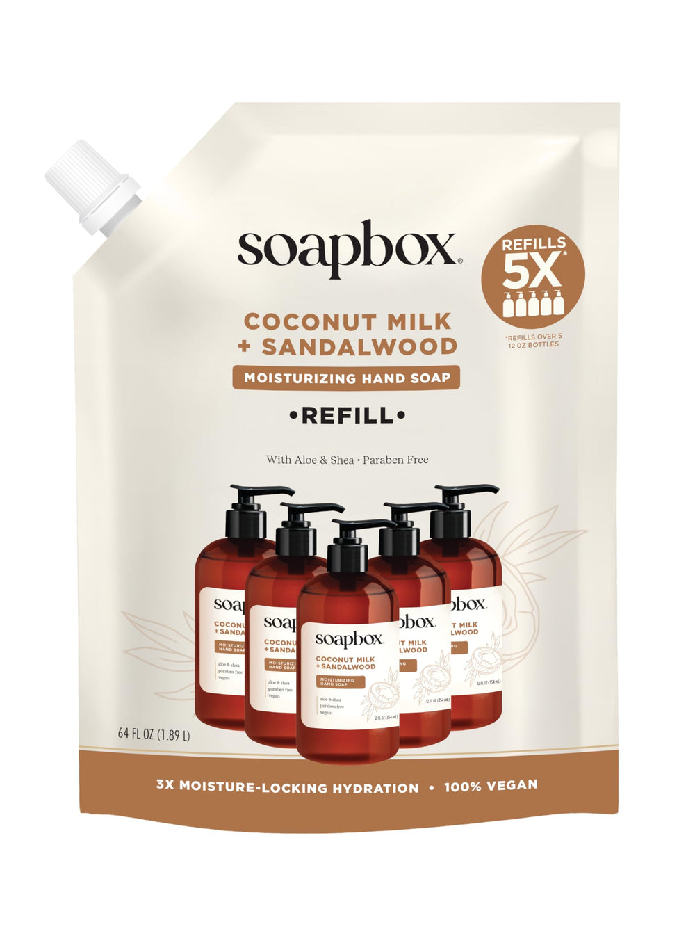 Soapbox – remplissage facile pour distributeurs de savon.