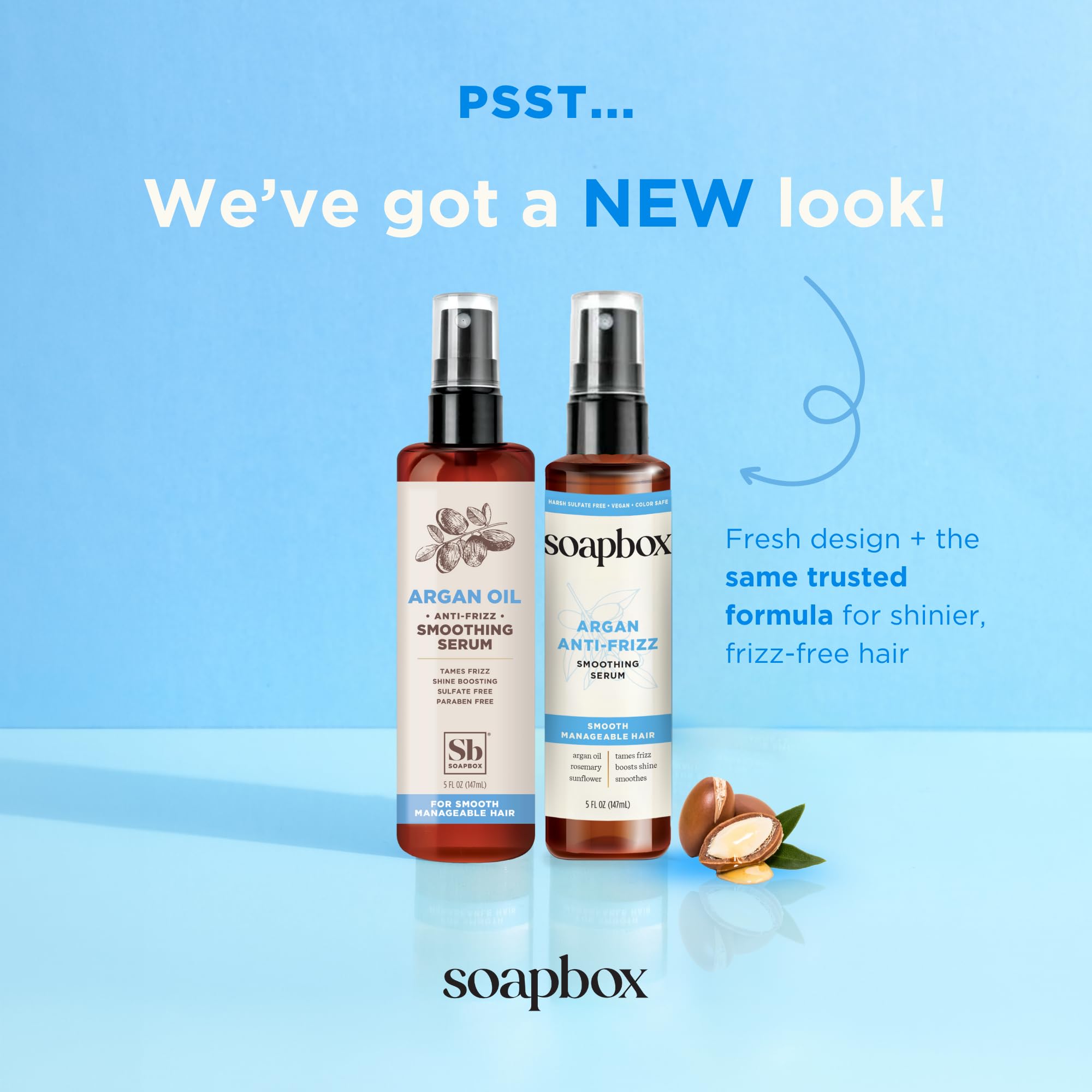 Soapbox sérum argan brillance soyeuse pour tous types de cheveux