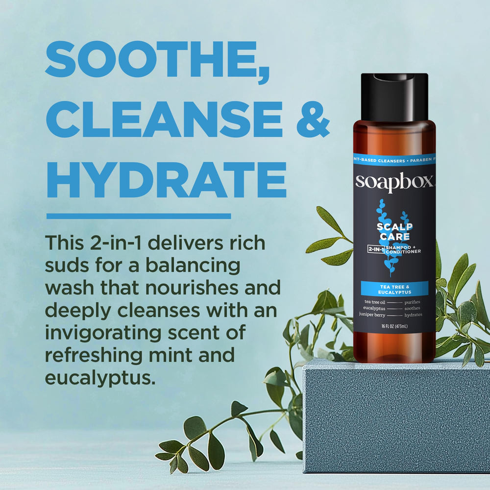 Soapbox Shampoing Homme Ingredients Naturels — formulation naturelle et respectueuse.