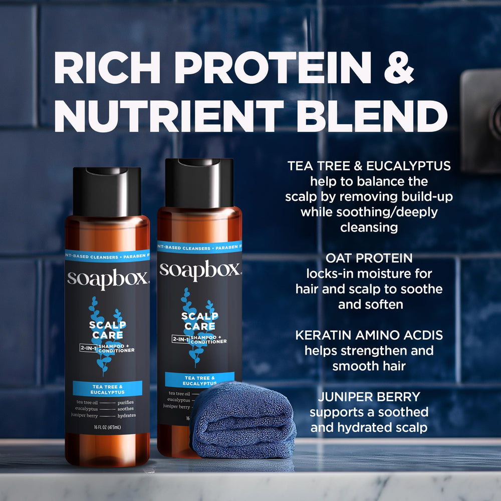 Soapbox Shampoing Homme Routine Douche — moment de soin rapide et efficace.