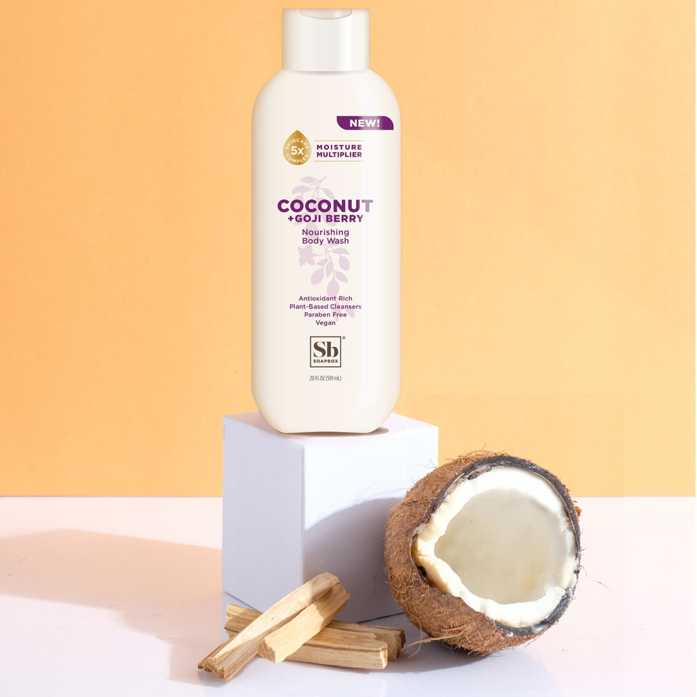 Soapbox Texture Cremeuse Douche Flacon, sensation soyeuse après chaque lavage.