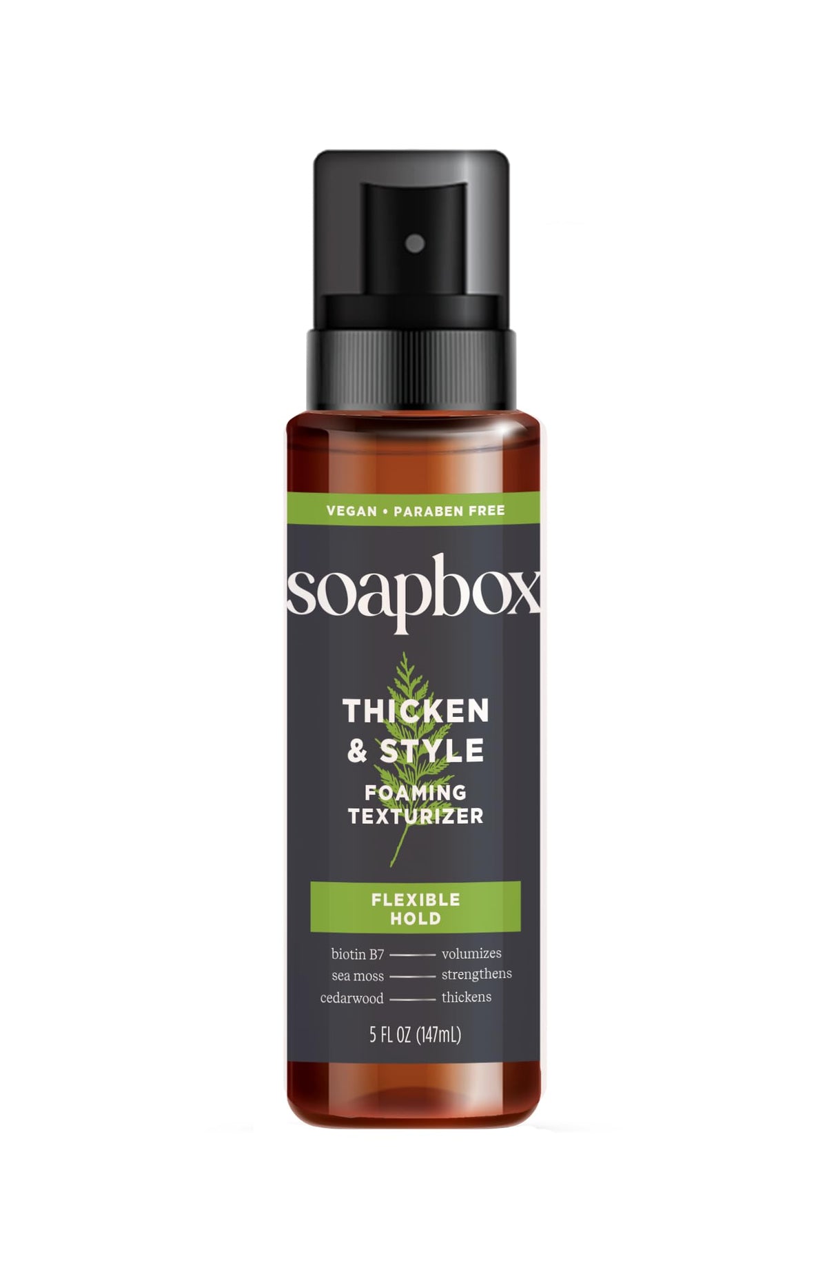 Soapbox texturiseur mousse epais pour homme, bouteille 5 oz, effet volume.