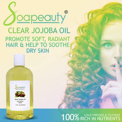 Soapeauty Huile de Jojoba Claire — application visage pour hydratation légère.