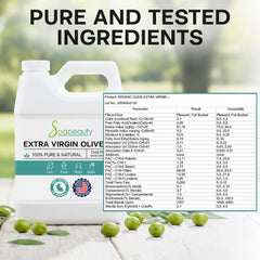 Soapeauty Huile d'Olive Extra Vierge — application sur la peau, douceur nourrissante.
