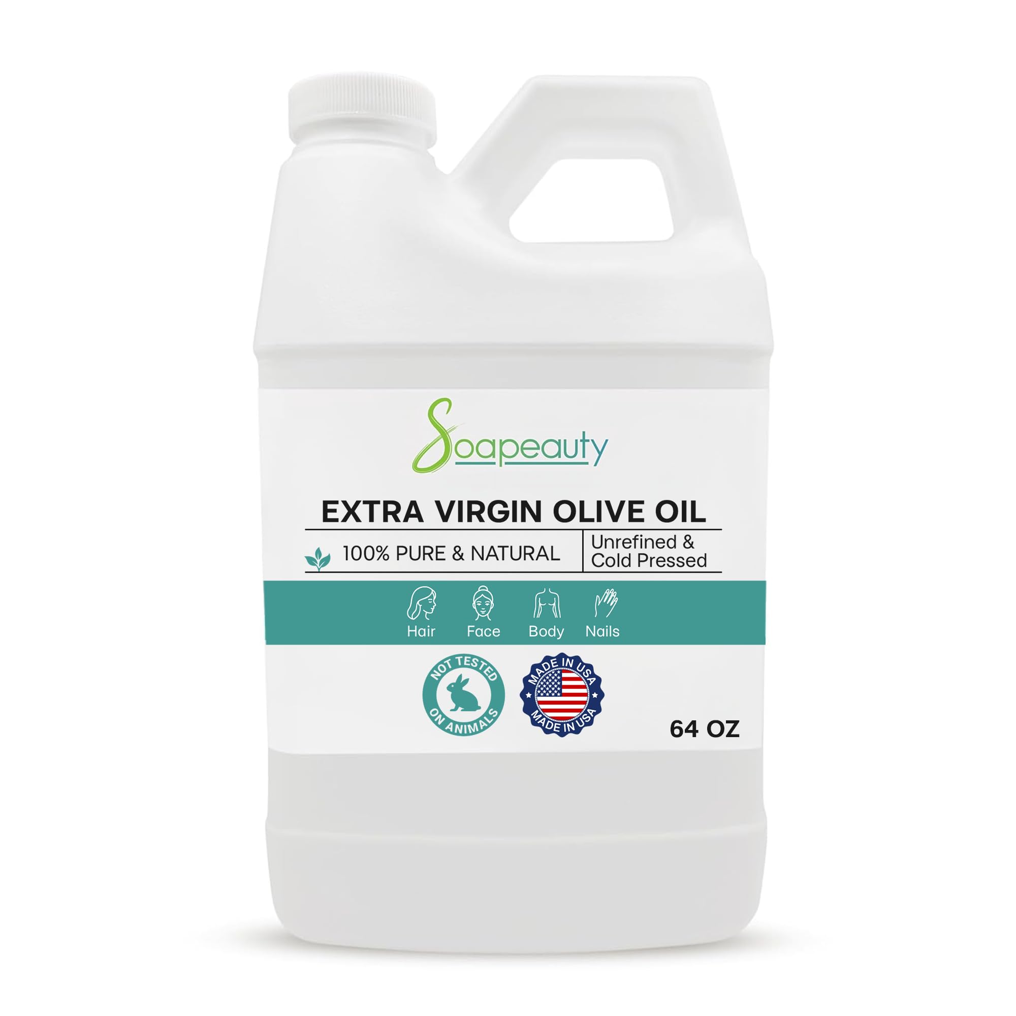 Soapeauty huile d’olive extra vierge en bouteille, soin polyvalent pour peau et cheveux