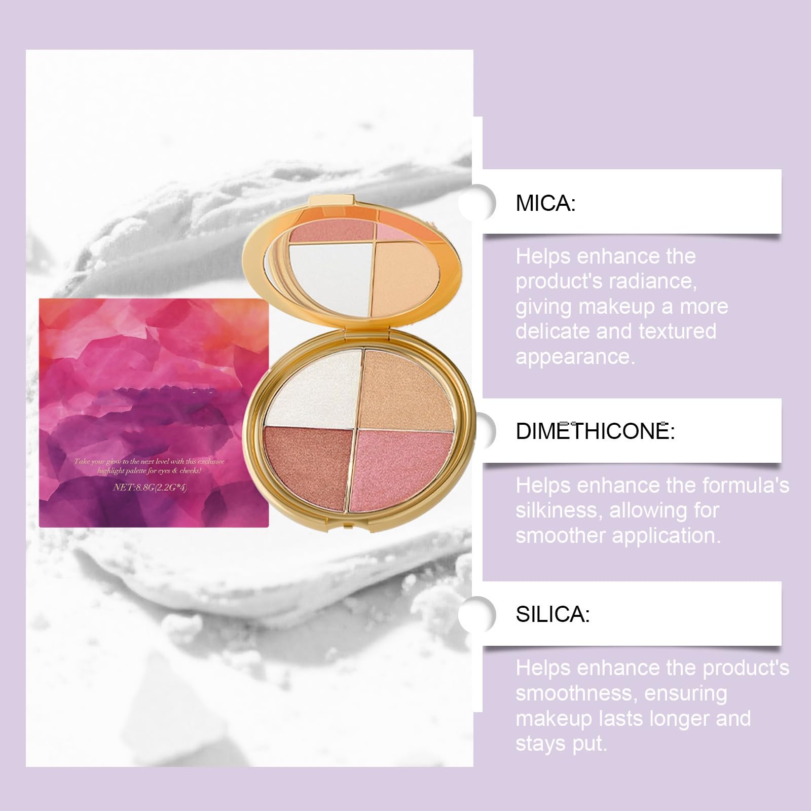 Soelegant palette Yeux-Joues, format compact idéale pour le voyage