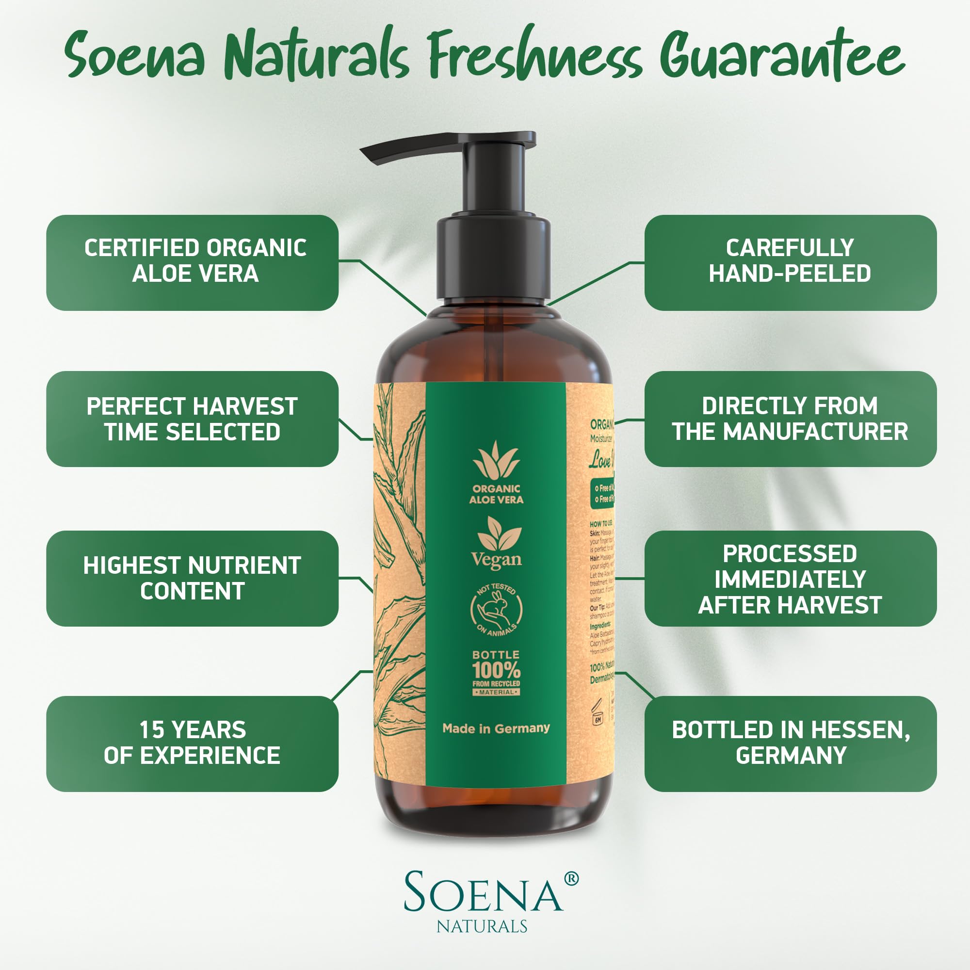 Soena Aloe Vera Gel apaisant après piqûres d'insectes sur la peau