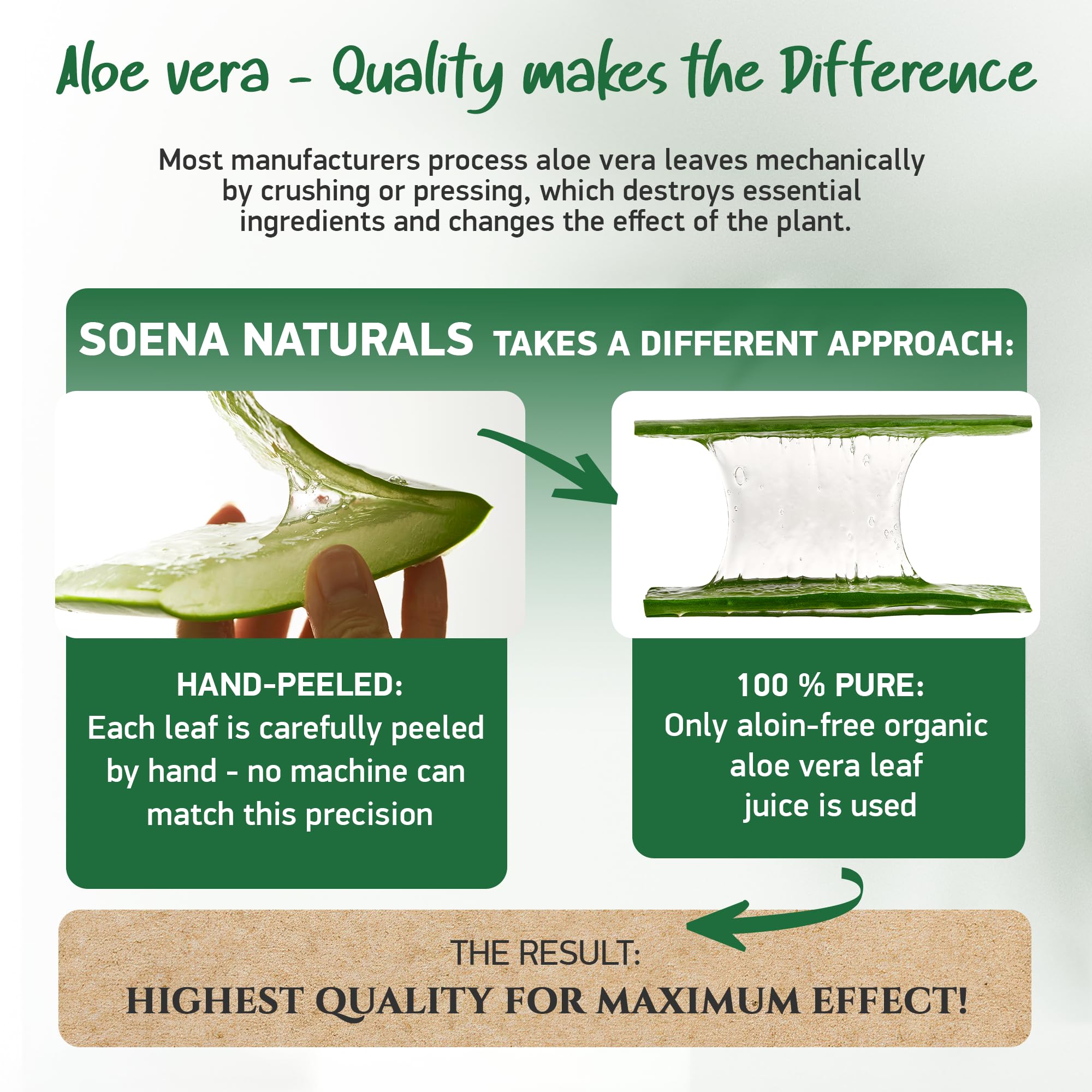 Soena Aloe Vera Gel gel capillaire naturel pour cheveux propres et souples