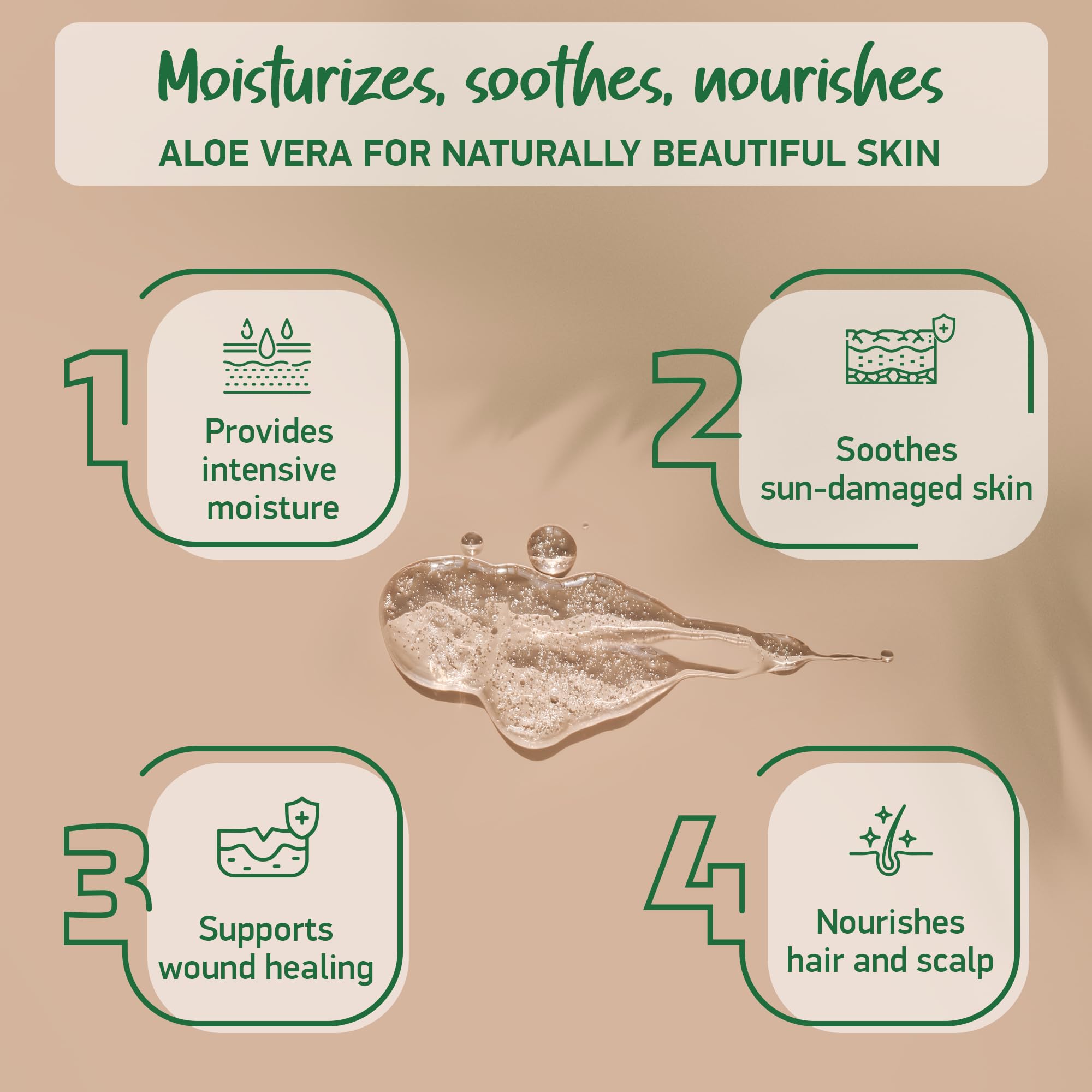Soena Aloe Vera Gel soin visage quotidien, peau douce et hydratée