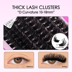 SOFENIDA clusters cils 100D+150D, courbure D pour effet 3D.