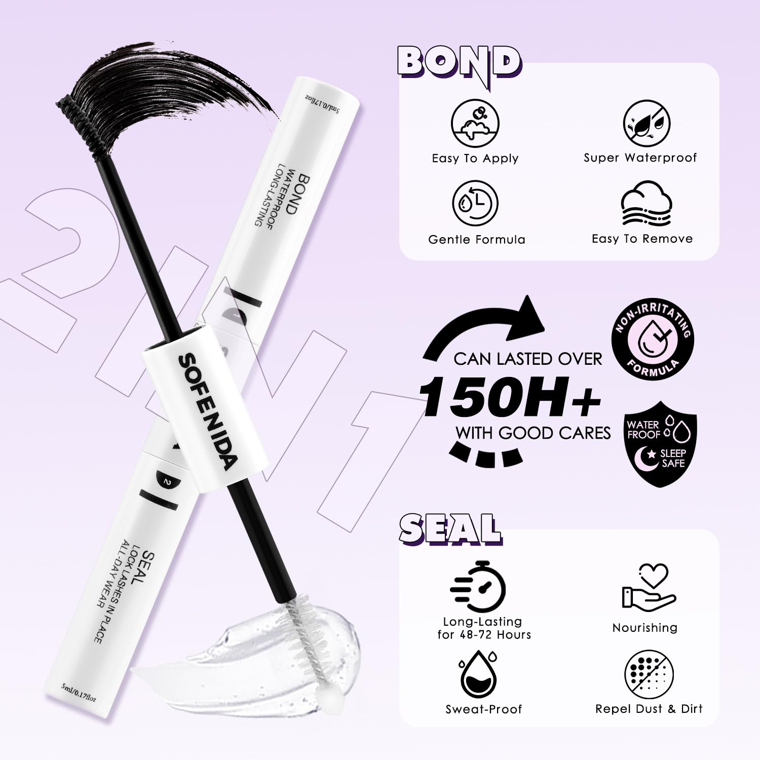 Emballage SOFENIDA kit cils prêt à offrir une expérience salon à domicile.
