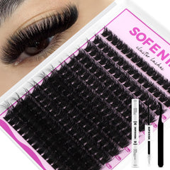 SOFENIDA kit de clusters 100D, 10-18 mm, volume dense pour un regard soutenu.