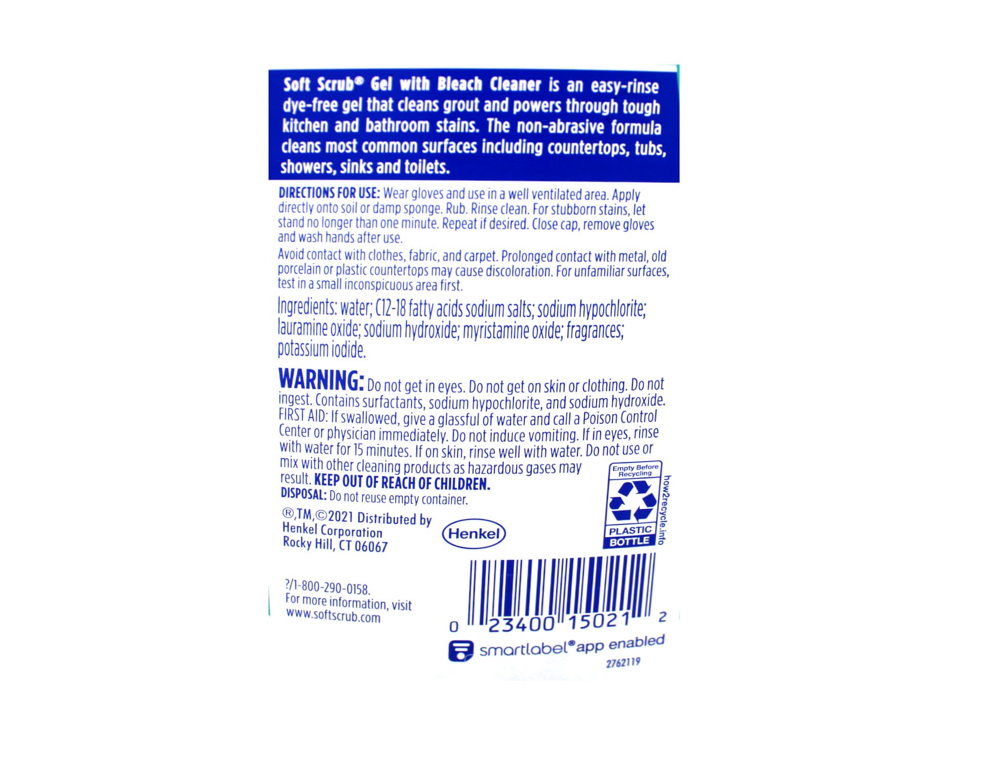 Lot de deux bouteilles Soft Scrub pour entretien régulier