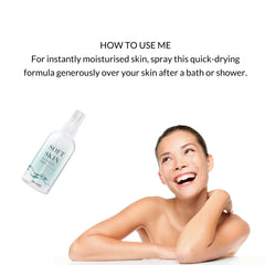 Close-up of the Soft Skin Jojoba Original Dry Oil Spray label highlighting fragrance.
