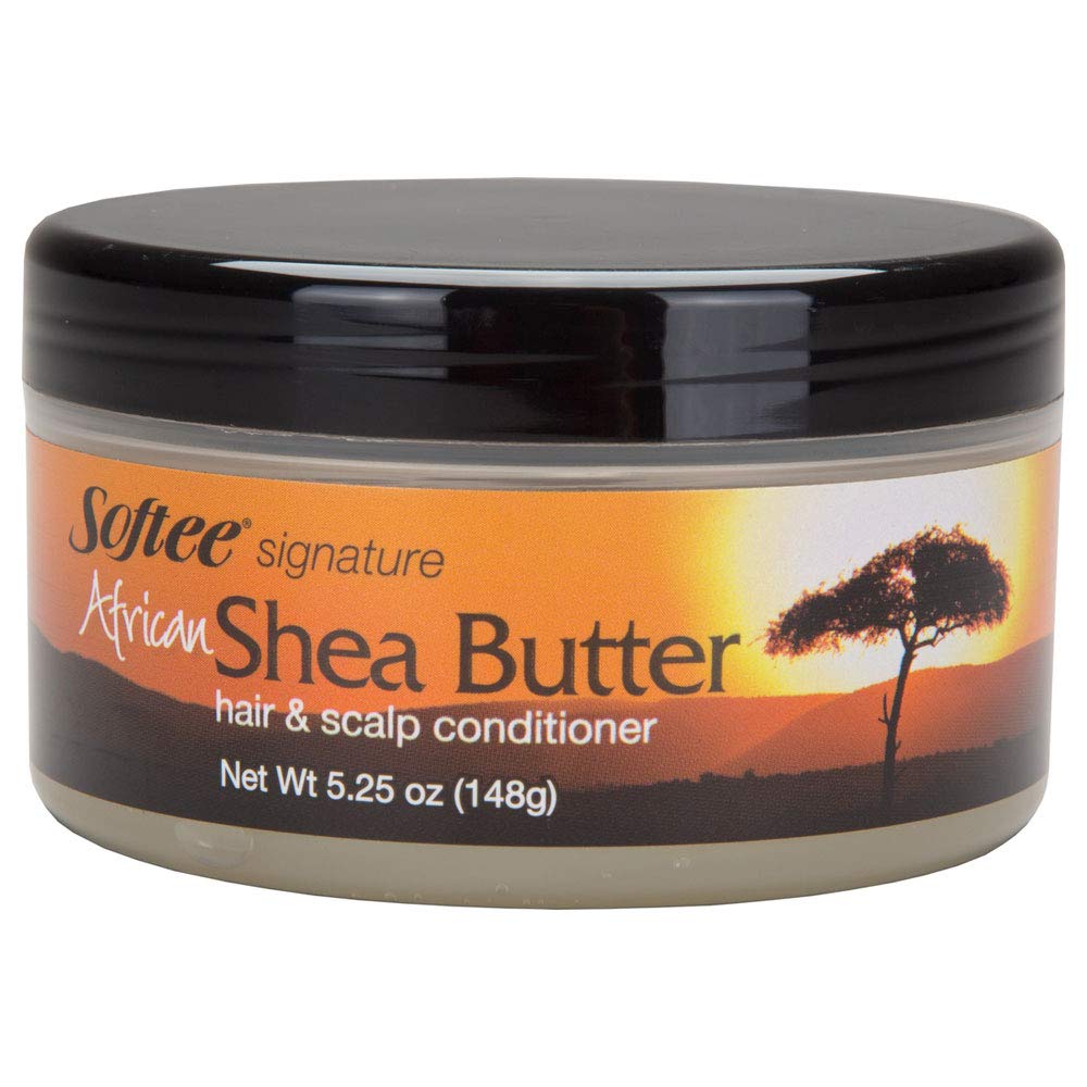 Softee Beurre de Karité Africain, conditionneur capillaire nourrissant pour cheveux doux et brillants
