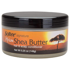Softee Beurre de Karité Africain, conditionneur capillaire nourrissant pour cheveux doux et brillants