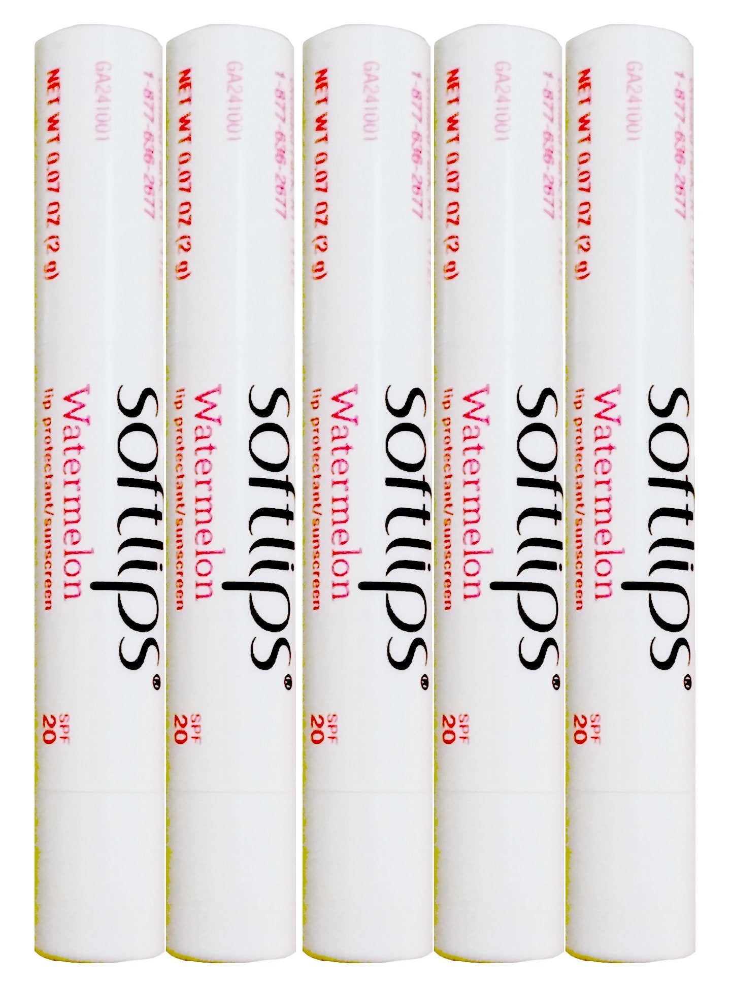 SoftLips stick pastèque protège les lèvres et hydrate grâce au SPF 20.