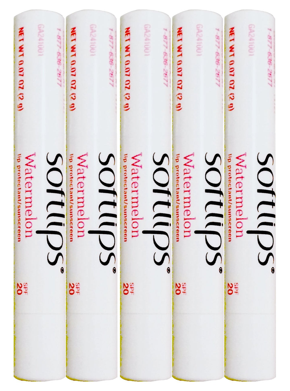 SoftLips stick pastèque protège les lèvres et hydrate grâce au SPF 20.