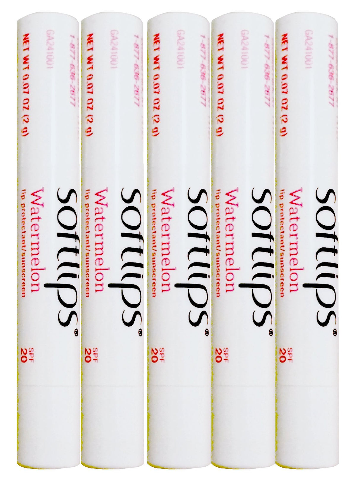 SoftLips stick pastèque protège les lèvres et hydrate grâce au SPF 20.