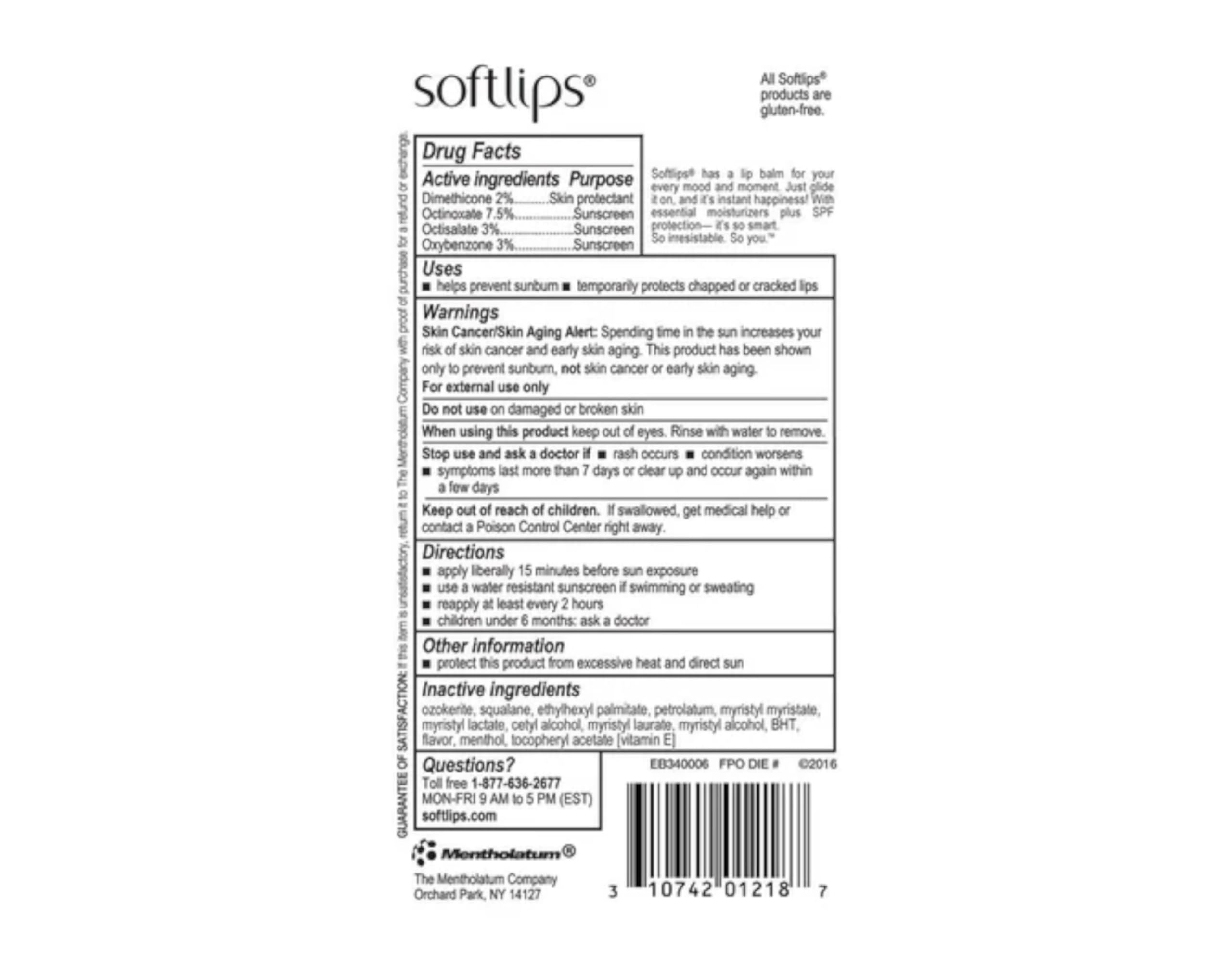 SoftLips Vanilla lip balm glide for smooth application