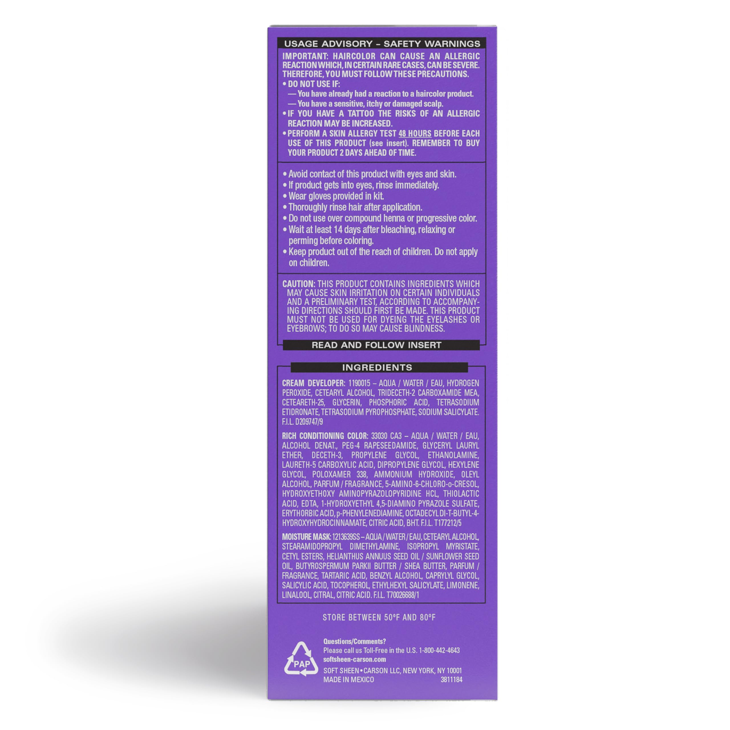 SoftSheen-Carson Dark and Lovely Berry Burgundy – couverture des cheveux gris jusqu'à 100%