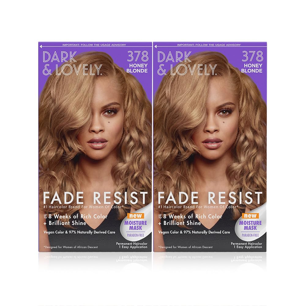 SoftSheen Dark and Lovely emballage Honey Blonde – emballage pratique pour colorations durables.