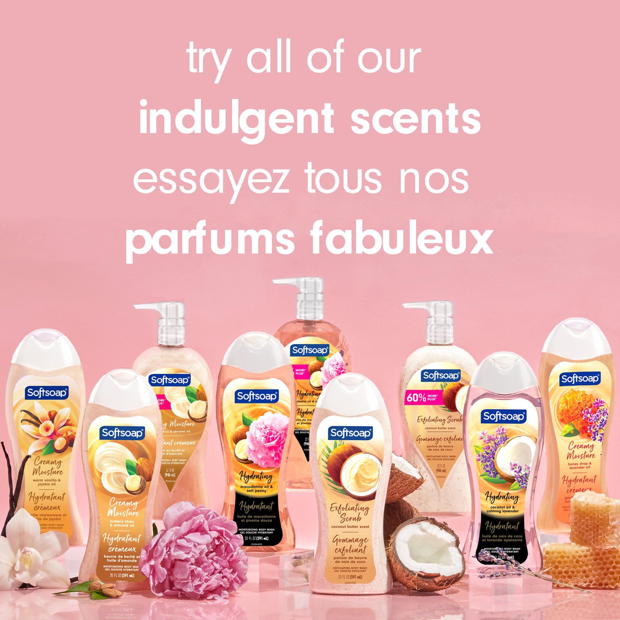 Indication pH équilibré sur l'emballage Softsoap